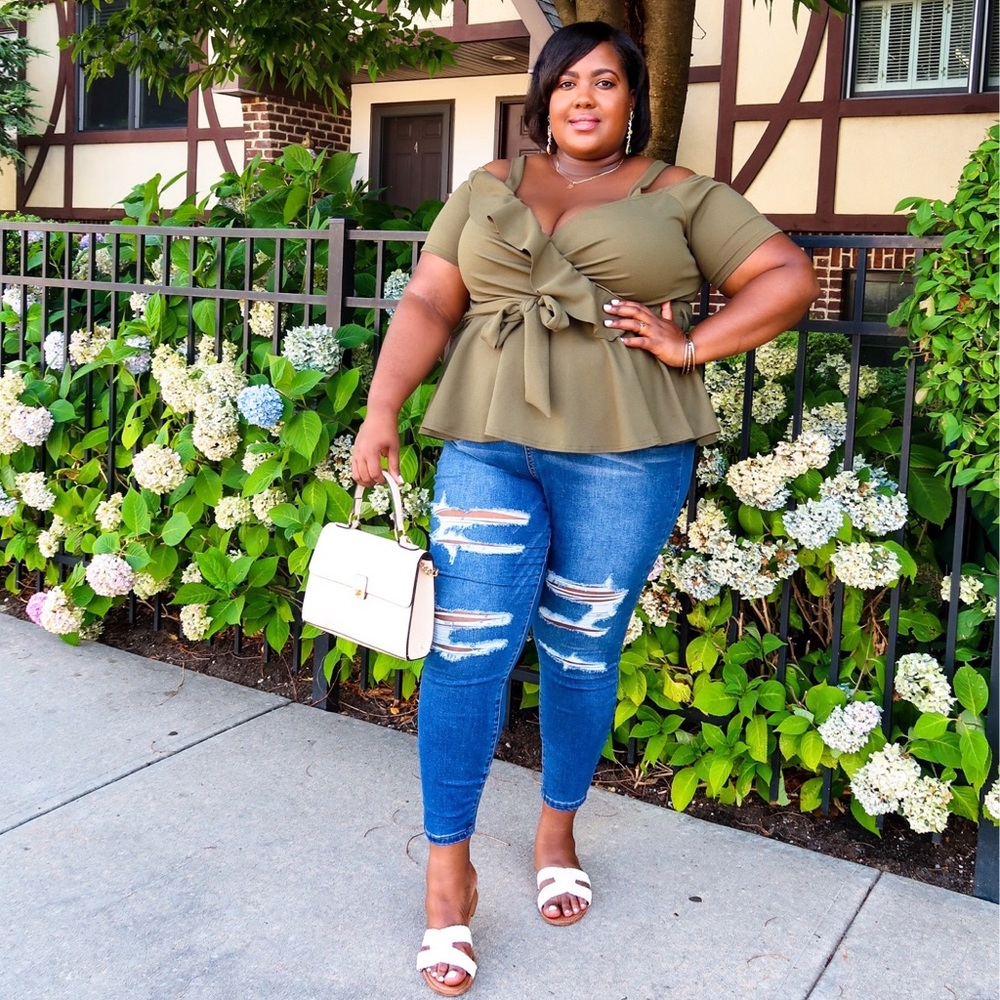 Boohoo Plus size Peplum Top